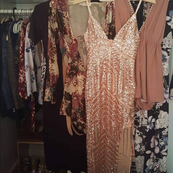 Hello Molly Dresses & Skirts - Rose Gold sequence MAXY dress